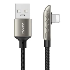 Gamer kabel za iPhone USB - Lightning za polnjenje in prenos podatkov 2.4A 1.2m srebrn