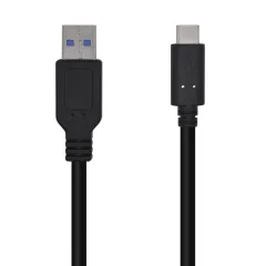 Aisens kabel USB 3.1 Gen2 10Gbps 3A TIPO USB-C M-A M Negro 1,5M