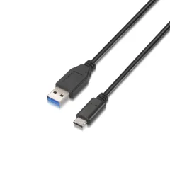 Kabel Aisens USB 3.1 GEN2 10GBPS 3A TIPO USB-C M-A M Negro 1,0M