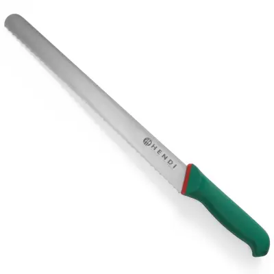 Green Line nazobčan nož za kruh in pecivo, dolžina 415 mm - Hendi 843895