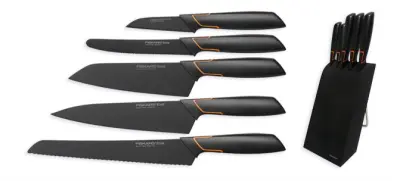 Fiskars set 5 nožev v ročnem bloku