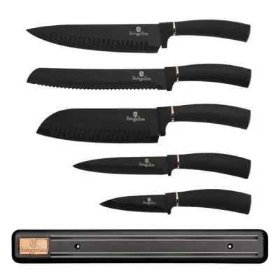 SET 5 KUHINJSKIH NOŽEV S TRAKOM BERLINGER HAUS BH-2535 BLACK ROSE