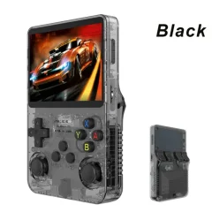 R36S Retro ročni predvajalnik iger Linux System 3,5-palčni zaslon IPS R35s Plus Prenosni žepni video predvajalnik za PS1/N64 Black 64G