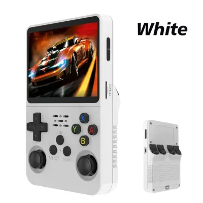 R36S Retro ročni predvajalnik iger Linux System 3,5-palčni zaslon IPS R35s Plus Prenosni žepni video predvajalnik za PS1/N64 White 64G
