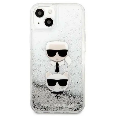 Ovitek KARL LAGERFELD KLHCP13SKICGLS, Iphone 13 Mini, srebrn