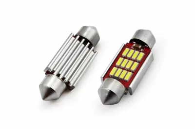 Avto LED sijalka C5W 36mm 12 SMD 4014 CANBUS 2,4W 12/24V 5000K 2 kosa