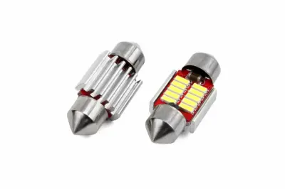 Avto LED sijalka C5W 31mm 10 SMD 4014 CANBUS 2W 12/24V 5000K 2 kosa