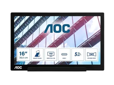 Prenosni monitor AOC I1601P (15.6" FHD, IPS, USB-C/USB-A) Style-line