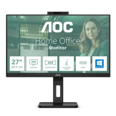 Monitor AOC 68,6cm (27,0'') Q27P3QW 2560x1440 konferenca 75Hz IPS 4ms 2xHDMI DisplayPort 4xUSB3.2 Pivot Kamera Zvočniki 2x5W 3H AdaptiveSync P3 serija