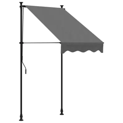 vidaXL Zložljiva tenda antracit 100x150 cm tkanina in jeklo