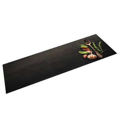 vidaXL Kuhinjska preproga pralna začimbe 45x150 cm žamet