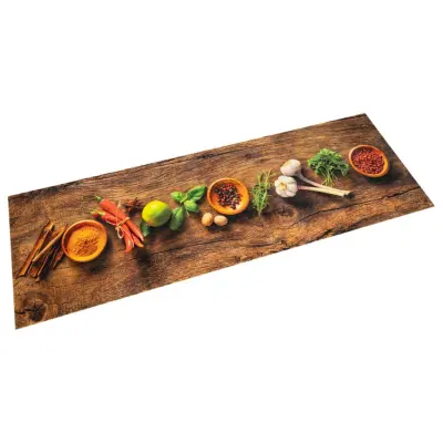 vidaXL Kuhinjska preproga pralna začimbe 60x300 cm žamet