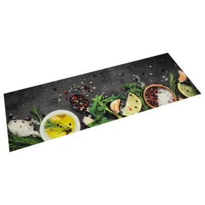 vidaXL Kuhinjska preproga pralna začimbe 60x180 cm žamet