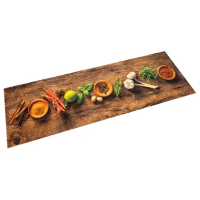 vidaXL Kuhinjska preproga pralna začimbe 45x150 cm žamet