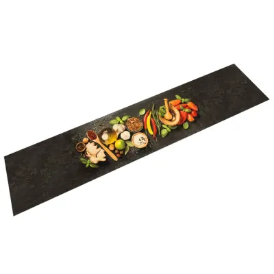 vidaXL Kuhinjska preproga pralna začimbe 60x300 cm žamet