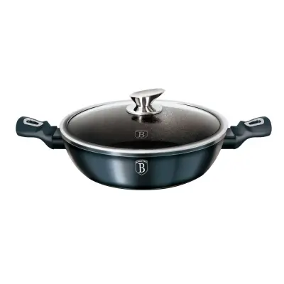 PLOŠČATI LONEC 3,8L / 28CM BERLINGER HAUS KOVINSKI AKVAMARIN BH-1877