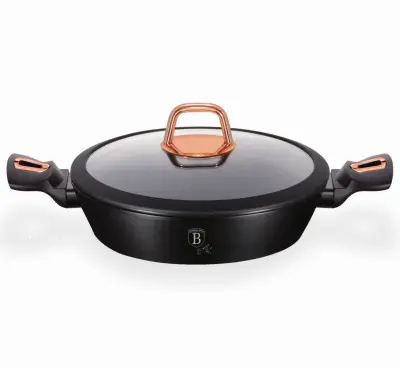 NIZEK LONEC 3.8L 28CM BERLINGER HAUS ČRNA ROZA BH-1640