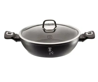 PLOŠČATI LONEC 3.8L 28CM BERLINGER HAUS ČRNO SREBRN BH-1850