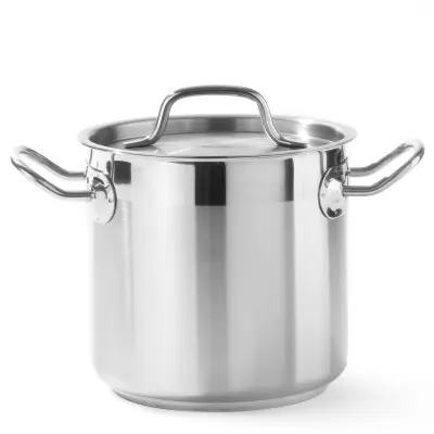 Profi Line visok lonec s pokrovom, sendvič dno, 10 l, premer. 240 x 220 h - Hendi 832400