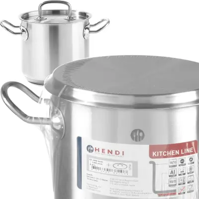Kitchen Line visok lonec s pokrovom, 2,8 l, premer. 160 x 140 h - Hendi 837108
