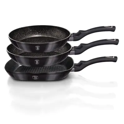 SET GRANITNIH PONEV 20,24,28cm BERLINGER HAUS METALLIC LINE CARBON PRO BH-6904