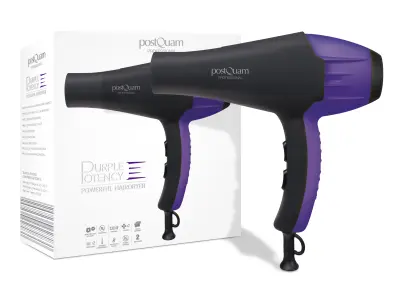 POSTQUAM črno-vijoličen sušilnik za lase