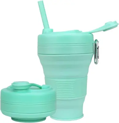 GENERIC mint silikonska skodelica za kavo s pokrovom