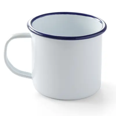 HENDI emajlirana skodelica z ročajem, bela, 360 ml 621295