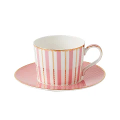 MAXWELL&WILLIAMS skodelica za čaj s podstavkom Regency 240ml / roza / porcelan