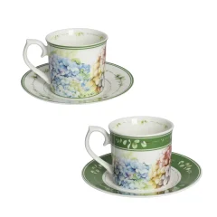 BRANDANI set skodelica za črno kavo Flora / 2 kos / porcelan