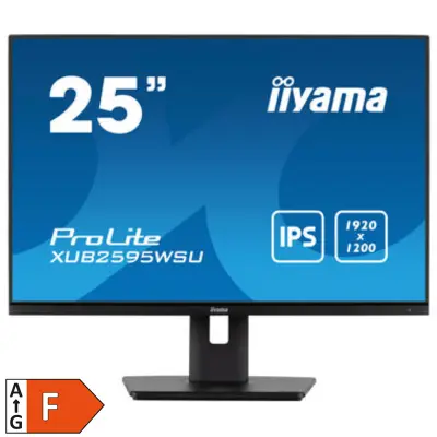 Monitor Iiyama 63,5 cm (25,0&quot;) XUB2595WSU-B5 1920x1200 IPS 4ms VGA HDMI DisplayPort 2xUSB2.0 Pivot Zvočniki  ProLite