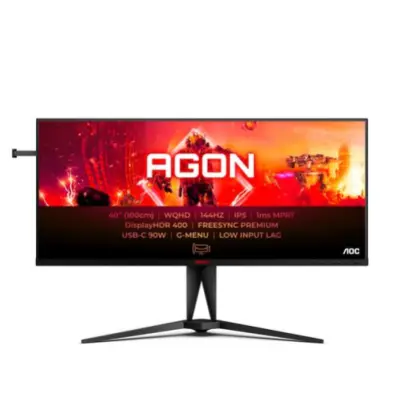 Monitor AOC 101,6 cm (40,0) AG405UXC 3440x1440 Gaming 144Hz IPS 1ms HDMI 2xHDMI DisplayPort USB-C 90W 4xUSB3.2 HAS Zvočniki 3H sRGB99% AdaptiveSync KV