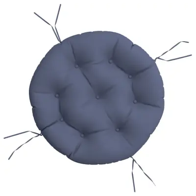 vidaXL Okrogla blazina mornarsko modra Ø 60x11 cm oxford tkanina