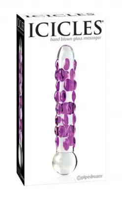 STEKLENI DILDO Icicles Hand Blown Glass Massager