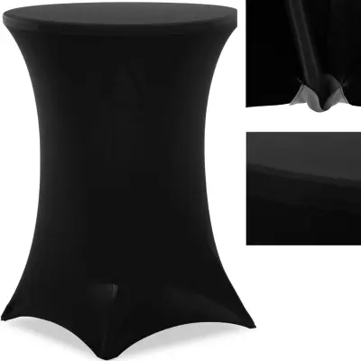 Fleksibilna univerzalna prevleka za barsko mizo premer. 80 cm črne barve