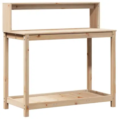 vidaXL Miza za sajenje s policami 108x50x109,5 cm borovina