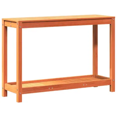 vidaXL Miza za sajenje s polico voščeno rjava 108x35x75 cm borovina
