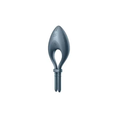 Obroček za penis z aplikacijo Satisfyer Bullseye, siv