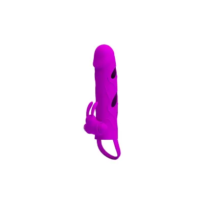 Podaljšek za penis z rabbit stimulatorjem