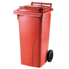 Zabojnik vedro za odpadke in smeti CERTIFIKATI Europlast Austria - rdeč 120L