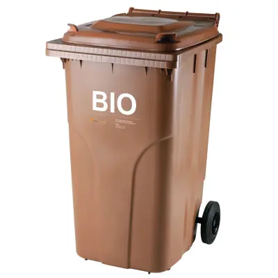Koš za BIO odpadke in odpadno hrano CERTIFIKATI Europlast Austria - rjav 240L