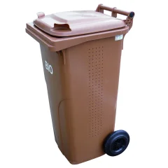 Zabojnik vedro za odpadke in smeti CERTIFIKATI Europlast Austria - rjav 240L BIO