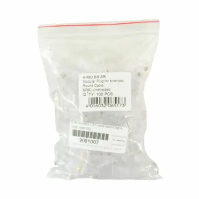 Konektor RJ45 Cat5e UTP mehki kabel A-MO 8/8 SR 100-pack