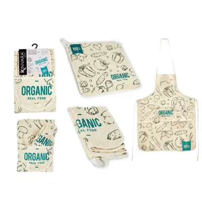 Kuhinjski set - Predpasnik+ krpa-  ORGANIC