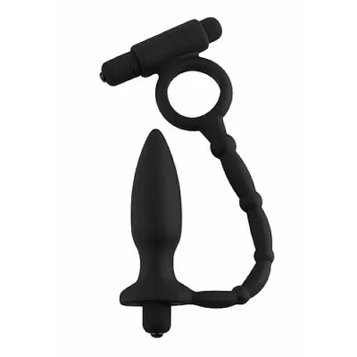 Analni vibrator Ass Kicker z obročkom