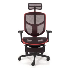 ERGOLES Enjoy ULTRA gaming stol rdeče barve s podporo za noge