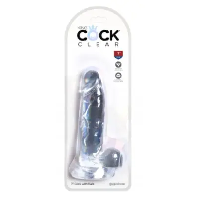 Realistični dildo s prozornimi testisi 7