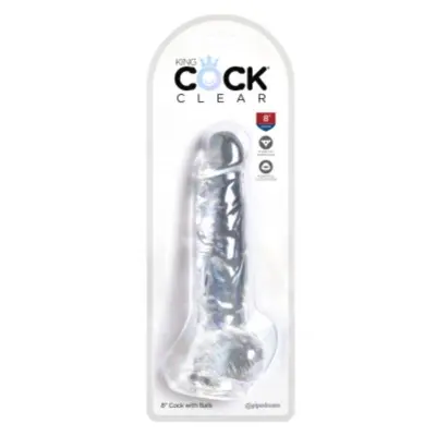 Realistični dildo s prozornimi testisi 8