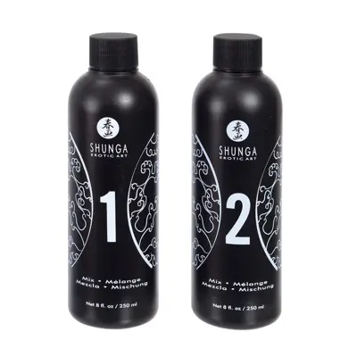 Gel za masažo Shunga Strawberry & Champagne, 2 x 250 ml