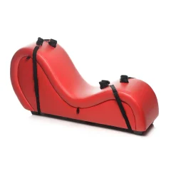 Kinky seks kavč z lisicami in blazinama, rdeč